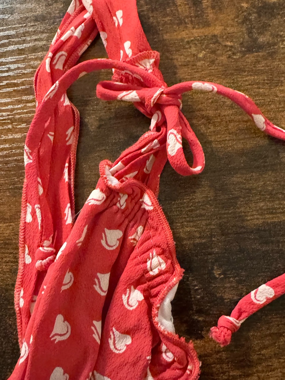 PacSun Coral Pink Mini Dress with White Heart Print - Picture 7 of 7